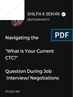 Navigating The - What Is Your Current CTC - Question