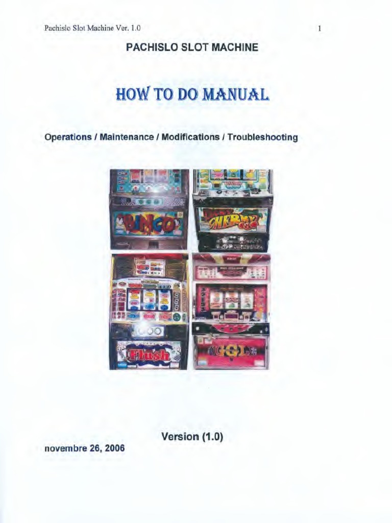 Pachislo Slot Machine Setup Guide | PDF | Slot Machine | Manufactured Goods