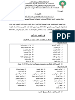 بلاغ رقم 57 حول تصنيف الاندية حسب الاقسام