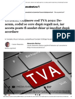 Obținere Cod TVA 2021 - De-Acum, Codul Se Cere După Reguli Noi, Iar Acesta Poate Fi Anulat Chiar Și Imediat După Acordare