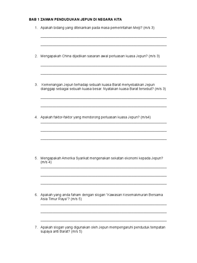 Contoh Soalan Ekonomi Tingkatan 4 2019 - Persoalan u