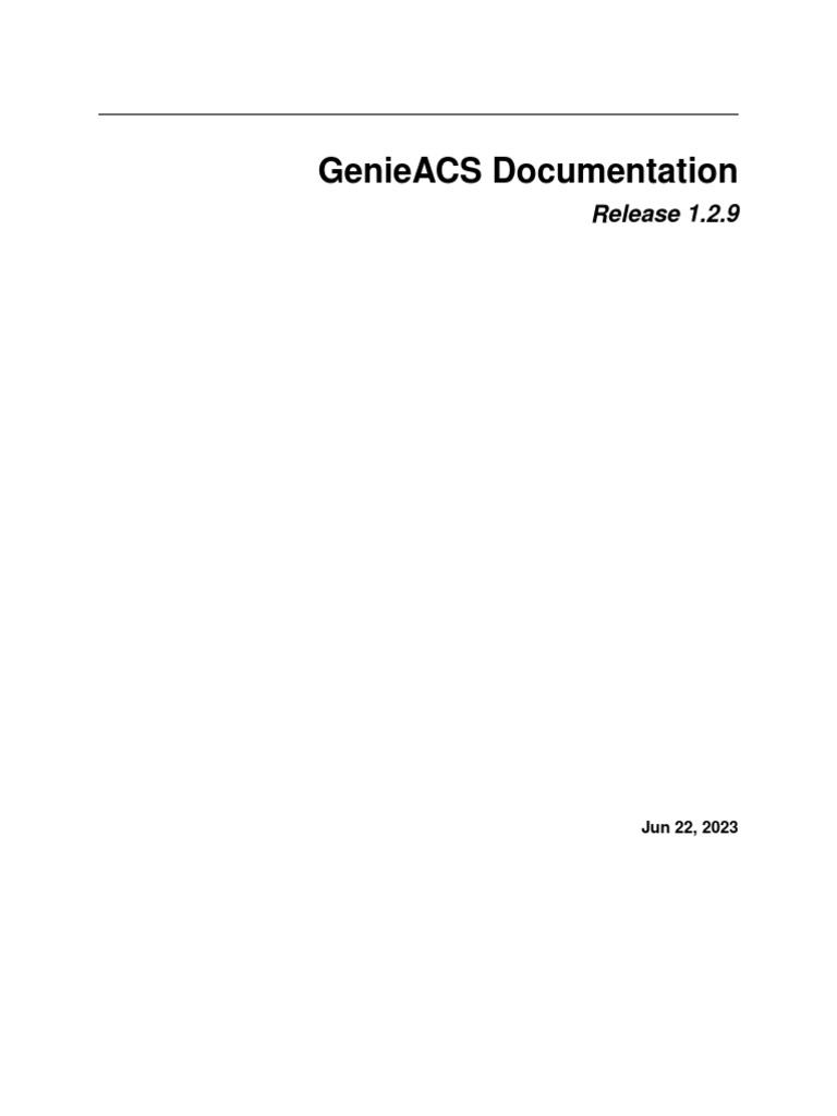 GenieACS Installation and Configuration Guide | PDF | Parameter ...