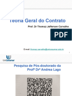 Teoria Geral Do Contrato: Prof. DR Thomaz Jefferson Carvalho