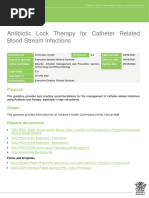 Antibiotic Lock Therapy Guidelines | PDF | Intravenous Therapy | Medicine