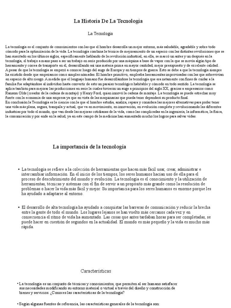 La Historia de La Tecnologia PDF Revolución industrial Imprenta
