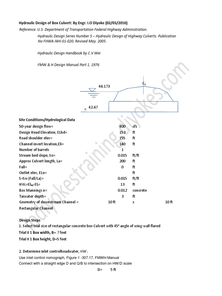 Box Culvert Hydraulic Design Guide | PDF | Earth Sciences | Civil ...