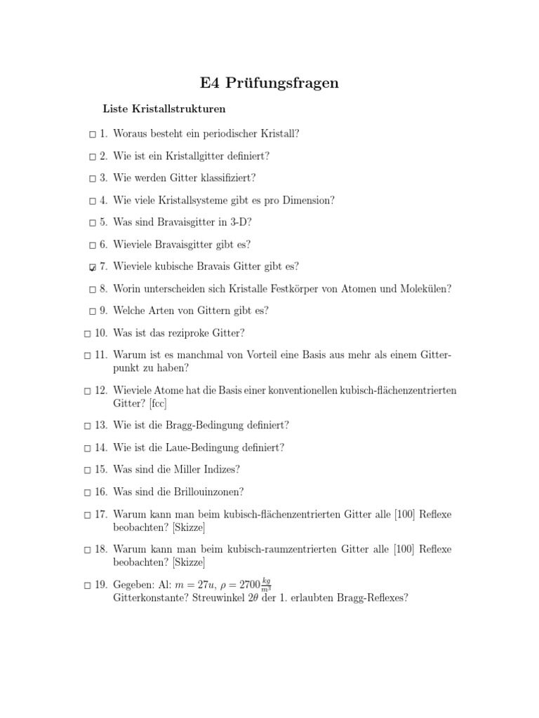 E4 Pruefungsfragen | PDF