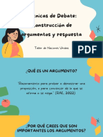 Técnicas de Debate Construcción de Argumentos y Respuesta