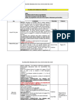 Planeación Semanal Español Del 5 Al 9 de Junio