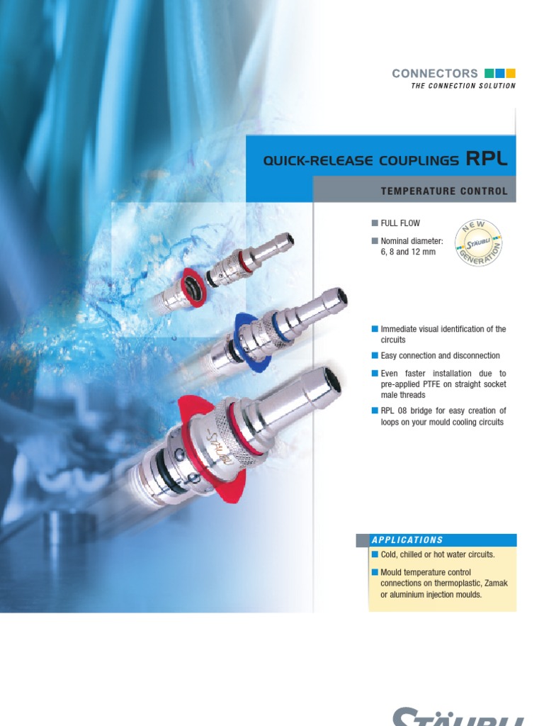 RPL 08 Quick-Release Couplings Guide | PDF | Electrical Connector ...