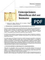 Ud IV Concepciones Filosc3b3ficas Del Ser Humano