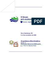 II Fórum Pró-Sustentabilidade: Arquitetura Bioclimática