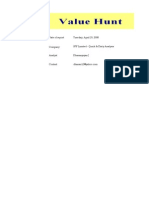 Date of Report Tuesday, April 29, 2008 SRF Limited - Quick & Dirty Analysis Analyst Dhananjayan J Contact