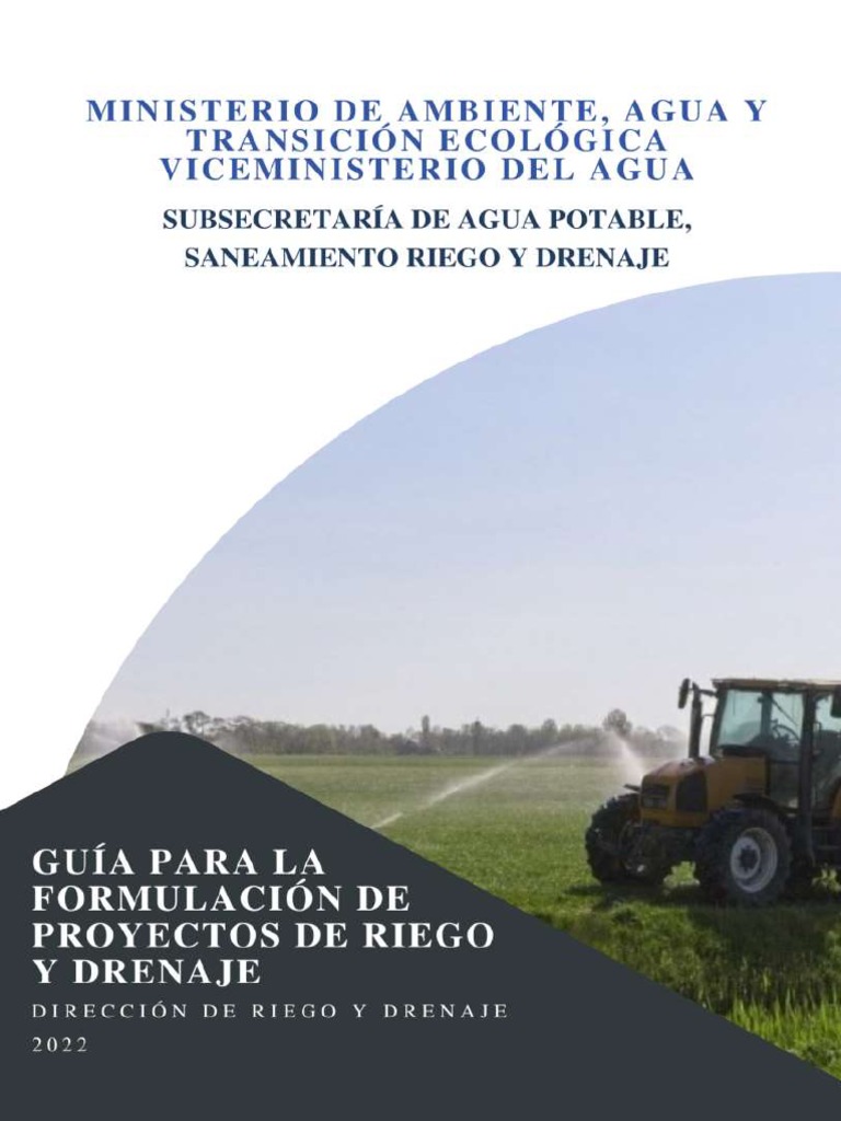 Directrices para el Plan de Riego | PDF | Riego | Recursos hídricos