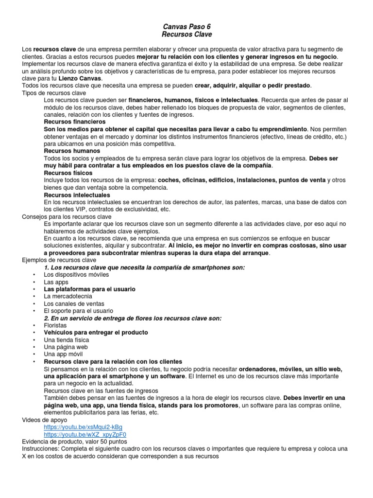 Modelo canvas 6 y 7 download free pdf business marketing