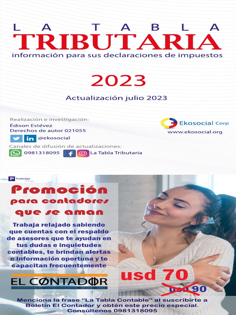 Tabla Tributaria Julio 2023 PDF