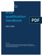 IFoA Qualification Handbook 2021