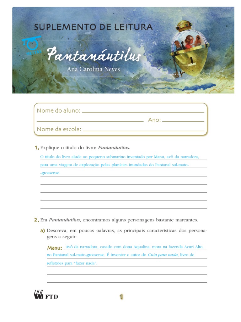 Suplemento de Leitura - Pantanáutilus | PDF