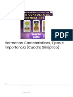 Hormonas - Características, Tipos e Importancia (Cuadro Sinóptico) - Cuadro Comparativo