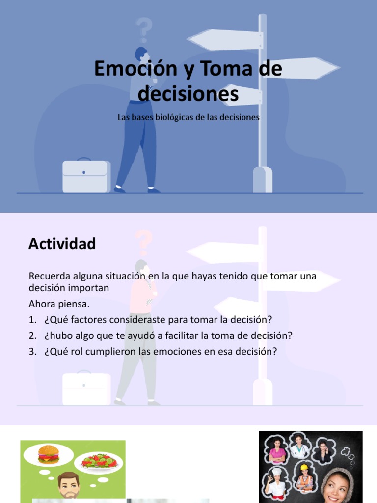 Emociones en la Toma de Decisiones | PDF | Las emociones | Lóbulo frontal