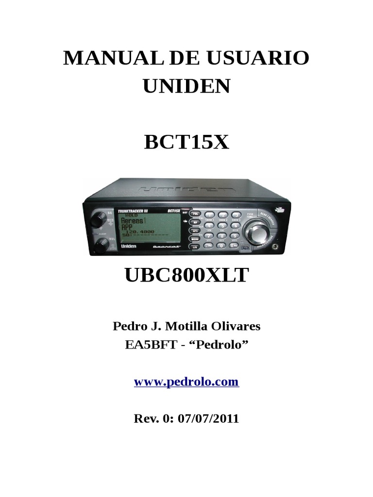 Manual en Español bct15x PDF Software Radio
