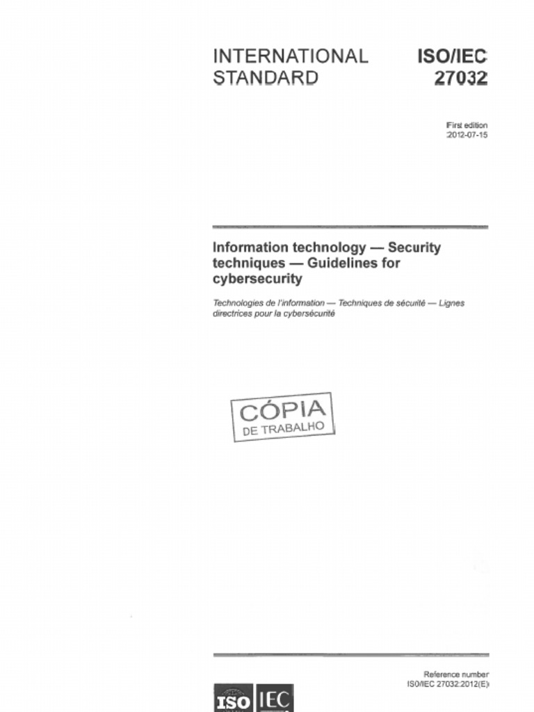 ISO-IEC - 27032 - Guia Cibersegurança | PDF