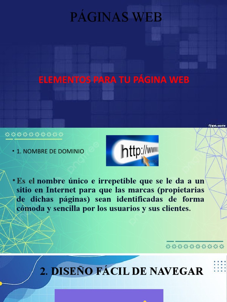 Elementos Clave de una Página Web | PDF | Red mundial | Internet y web