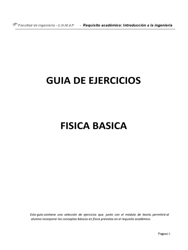 Guia - Fisica Basica | PDF | Métodos y materiales de enseñanza