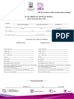 Formato Cambios de CT de Jornada - Inicial - Preescolar - Primaria - Indigena - Adultos - Especial