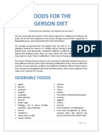 Foods For The Gerson Diet