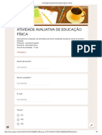 Semana 08 7 Ano Atividade Avaliativa de Educa o F Sica PDF