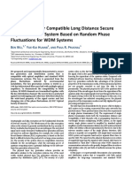 Optical Amplifier Compatible Long Distance Secure Key Distribution System Based On Random Phase Fluctuations For WDM Systems