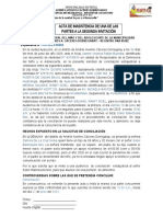 Acta de Inasistencia de Una de Las Partes A La Segunda Invitación - Digital