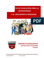 Proyecto de Educación para La Interioridad y El Crecimiento Personal.