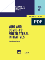 WHO and COVID-19: Multilateral Initiatives 