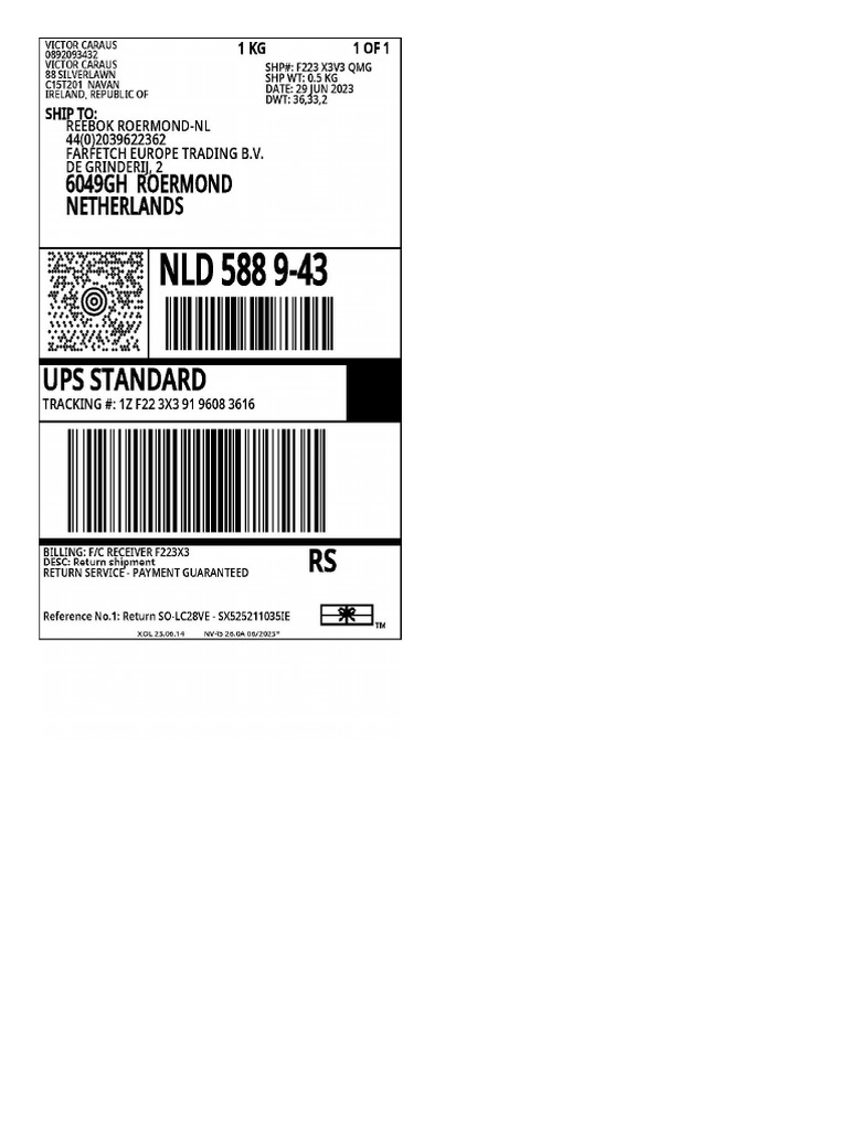 Postage Label PDF
