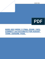 NURS 6551 Final Exam Study Guide