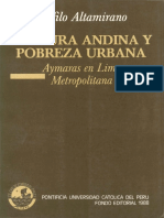 Cultura Andina y Pobreza Urbana