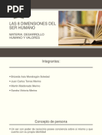 Las 8 Dimensiones Del Ser Humano