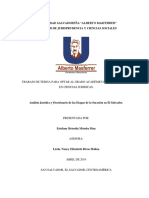 Universidad Salvadoreña "Alberto Masferrer" Facultad de Jurisprudencia Y Ciencias Sociales