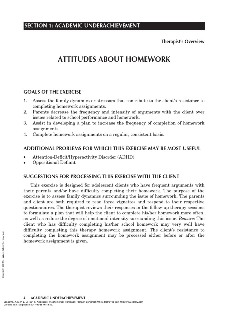 adolescent psychotherapy homework planner pdf