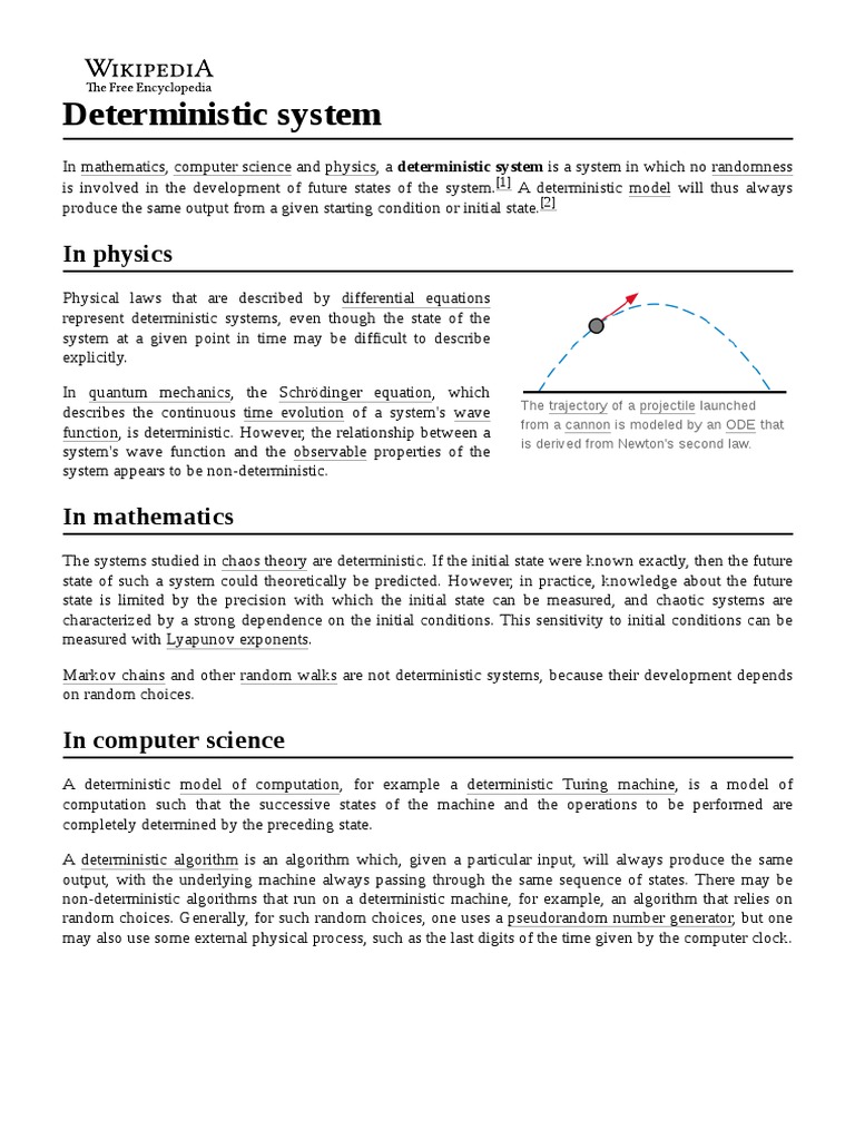 Deterministic System | PDF | Science | Applied Mathematics