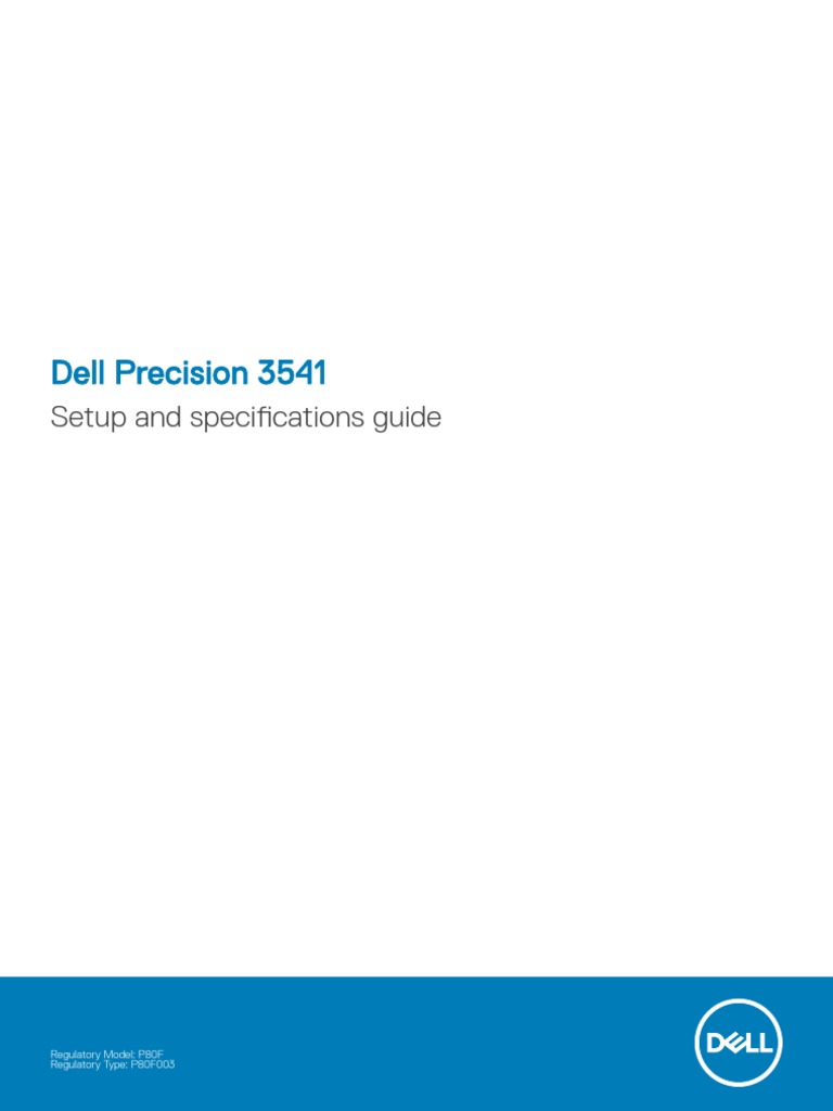 Dell Precision-15-3541-Laptop - Owners-Manual - En-Us | PDF | Ieee 802. ...
