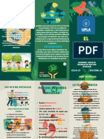 Folleto Tríptico de Cuidado Ambiental y Reciclaje Moderno Ilustrado