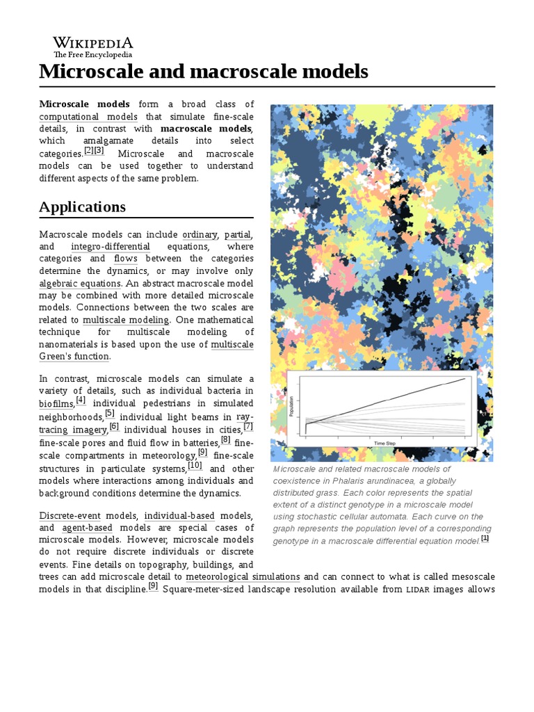 Microscale and Macroscale Models PDF Science Mathematics