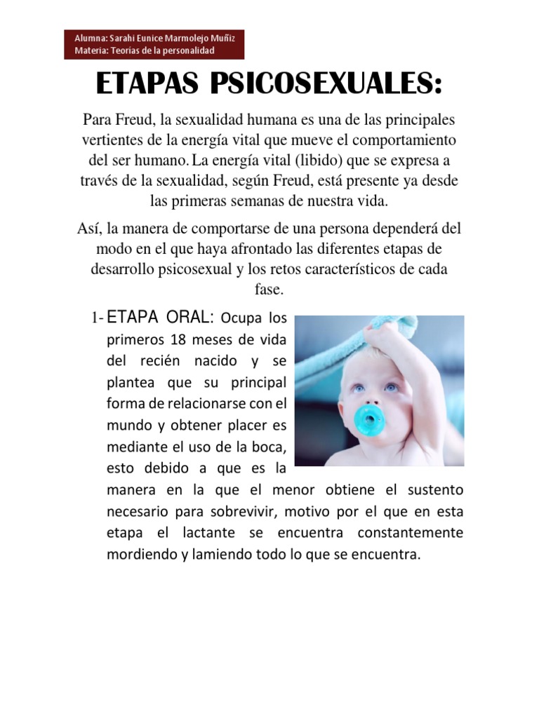 Etapas Psicosexuales PDF Sicología Ciencias del comportamiento