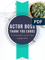 Actor Boss Thank You Cards
