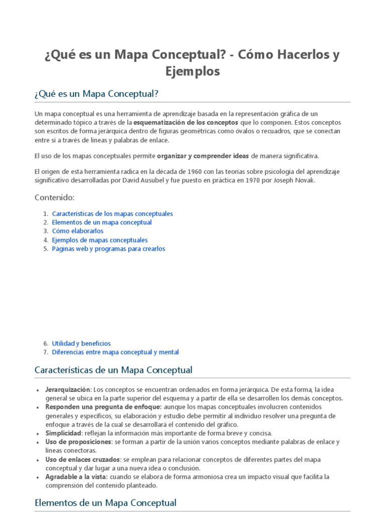 Qué Es Un Mapa Conceptual | Descargar gratis PDF | Cognición | Ciencia