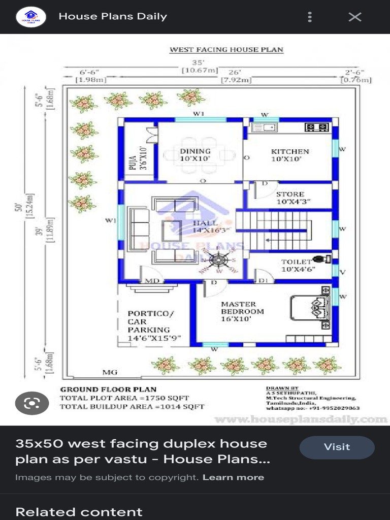 West Facing House Vastu Plan | PDF, image size:768x1024