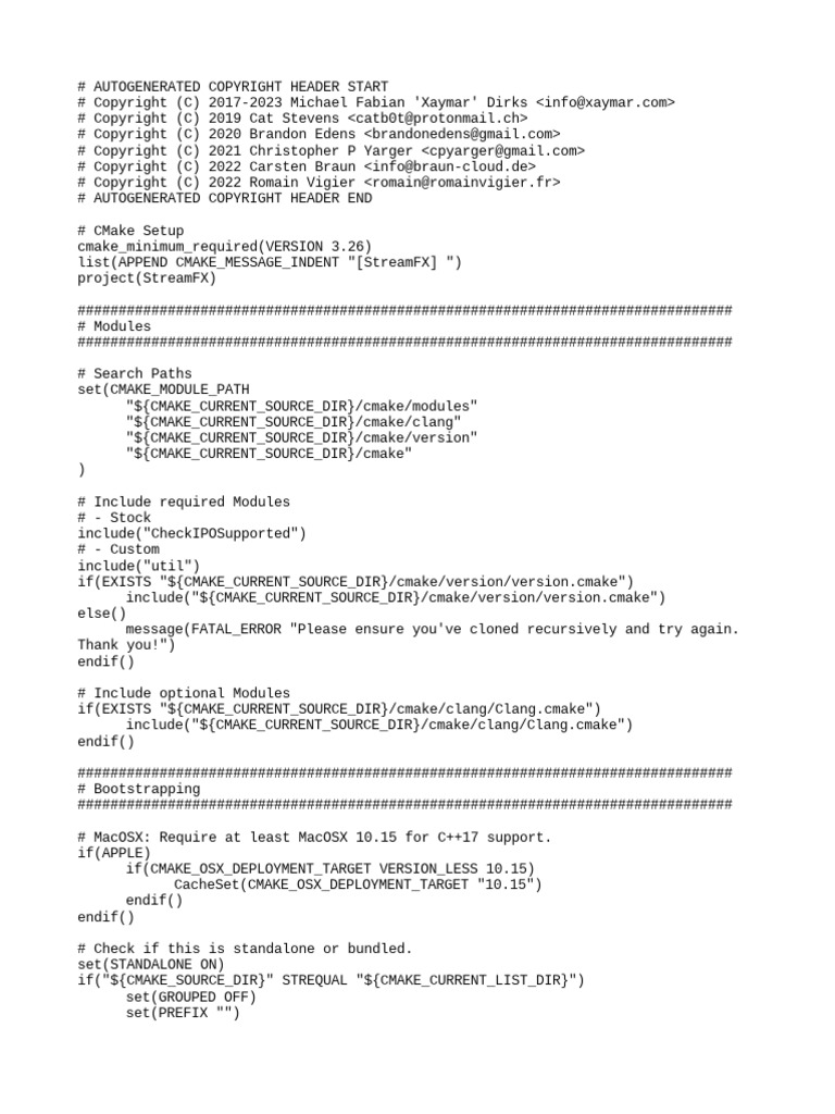 CMake Lists | PDF | Computing | Computer Architecture